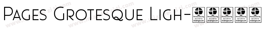 Pages Grotesque Ligh字体转换